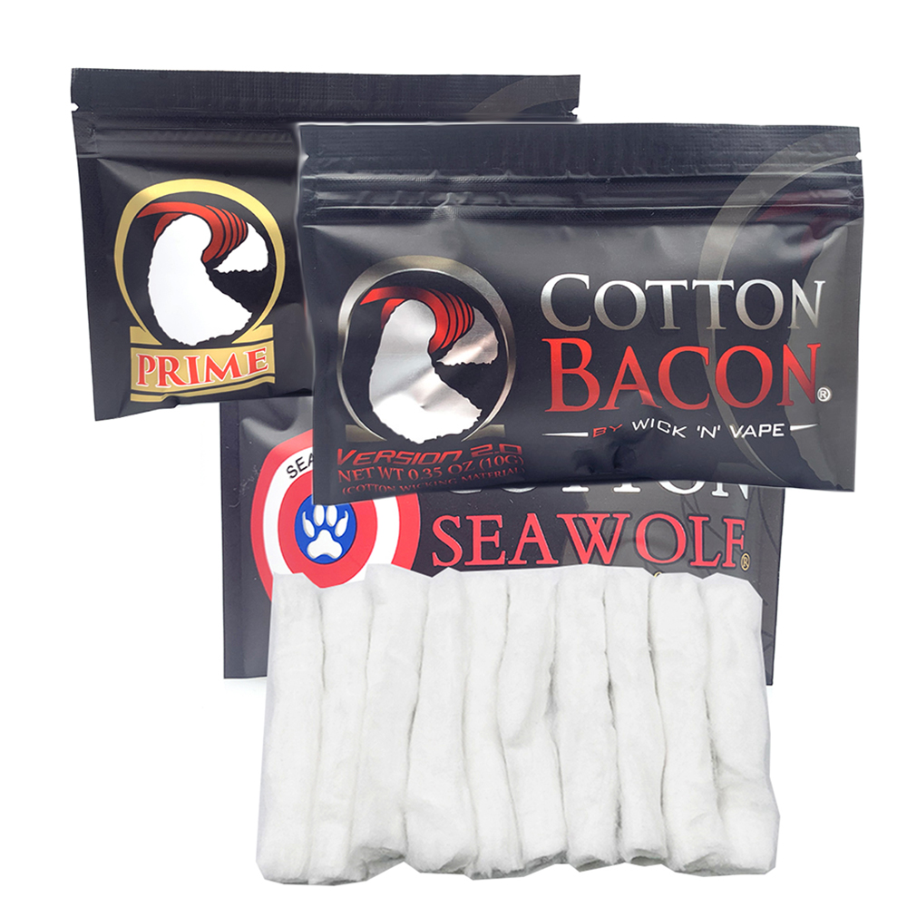 Vaping Goods - 2Pack Katoen Bacon Prime Zilver Goud