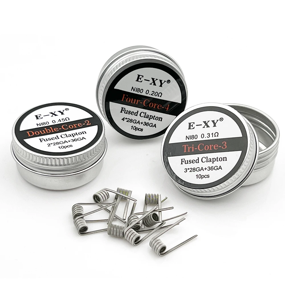 Clapton Wire Pre Built - 10 stks/doos Ni80 Prebuilt Coil 28GA