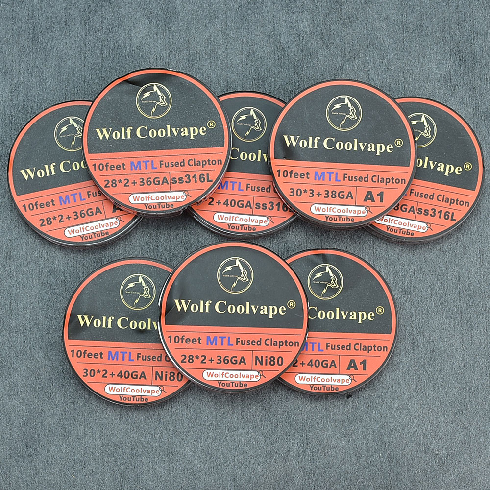 Clapton Wire Pre Built - 10 Voeten NI80/A1/SS316L Mtl Gesmolten Clapton