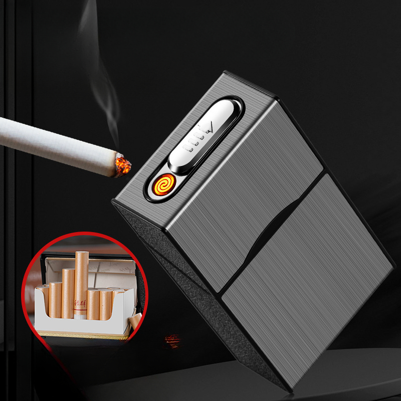 Vape Accessory - 2-in-1 20 sigarettenkoker Aanstekerkoffer USB oplaadbare