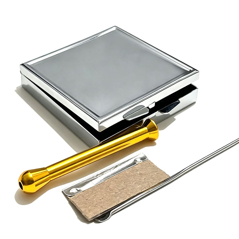 Smoking & Vaping Accessories - 1 Set Draagbare Metalen Sigarettenset, Rookdoos