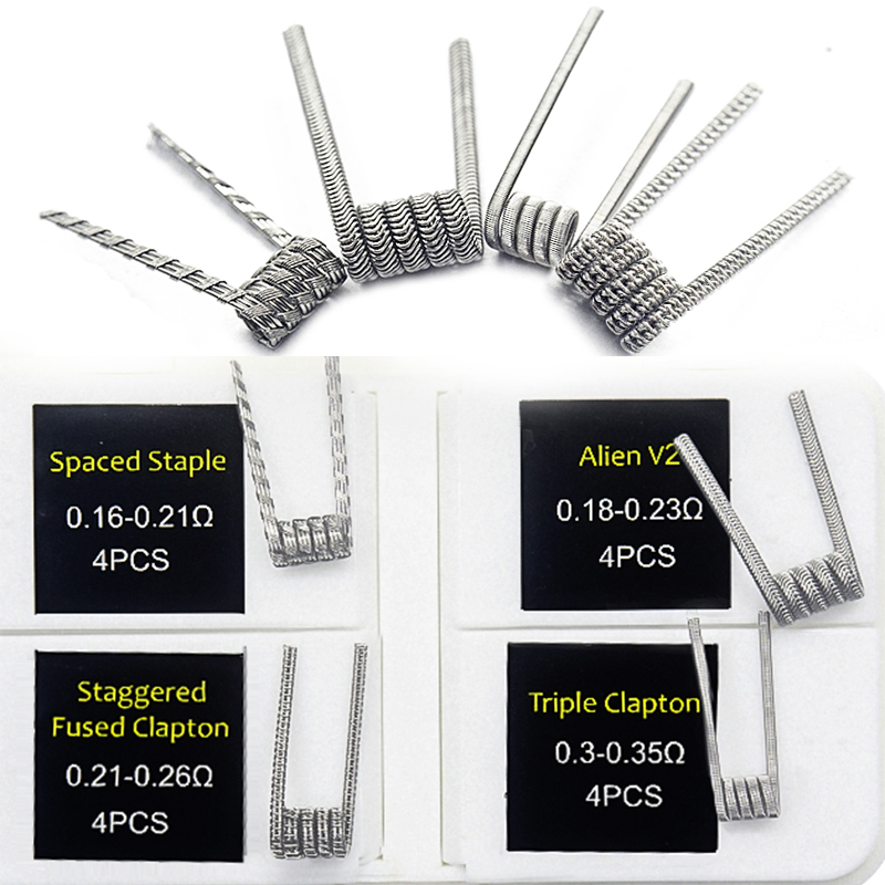 Clapton Wire Pre Built - 16 stks NI80 Gesmolten Clapton Prebuilt