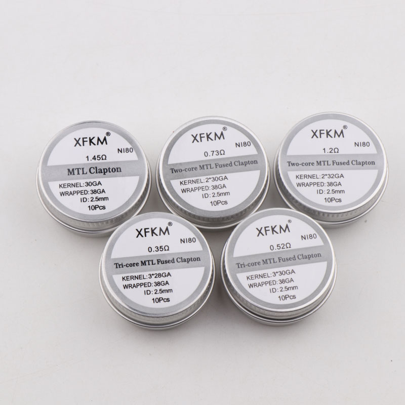 Clapton Wire Pre Built - Nieuwe Xfkm 10 Stks/doos NI80/A1/SS316L Mtl